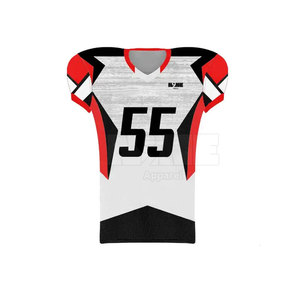 Fabricant d'usine, uniforme de football américain personnalisé, grande taille, respirant, manches courtes, 100% polyester, haute qualité, dernière collection - Product Image 2