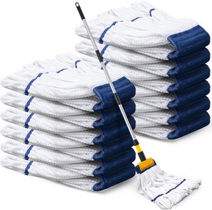 Cabezales de Repuesto para Mopa de Microfibra, Resistentes, Comerciales, Industriales, Lavables a Máquina, con Extremos Enlazados, para Pisos, Autoescurridores, Planos - Product Image 1