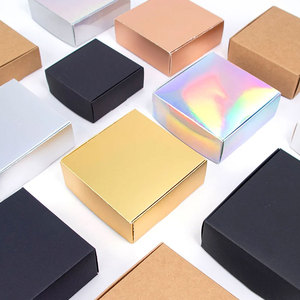 กล่องกระดาษคราฟท์สีทองและสีเงินเลเซอร์กล่องของขวัญกล่องสบู่รองรับการพิมพ์โลโก้ตามสั่งขนาด - Product Image 2