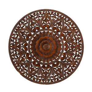 Superventas Naturel de madera personalizado nuevo diseño de forma redonda decoración de pared de madera OEM personalizado arte de la pared suministros a granel - Product Image 1