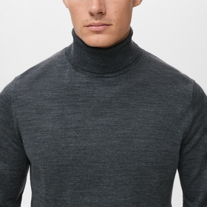 Pull en tricot élégant pour homme 100% coton Chaud Respirant Séchage rapide Anti-froissement Durable Confortable pour les tenues quotidiennes d'hiver - Product Image 5