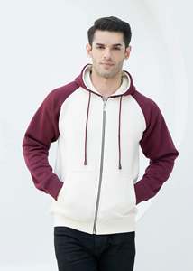 Sweatshirts à capuche style raglan Top Quality 100% Cotton Men's Clothing Zipper Streetwear Heavyweight Hoodie Wholesale - Product Image 2