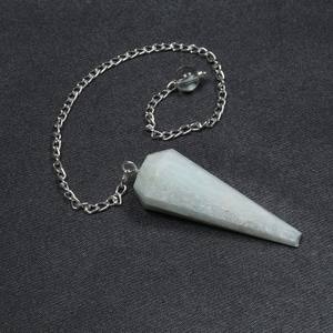 Fournisseurs de sorcellerie Amazonite naturelle en gros Pendule à 12 facettes | Pendules de radiesthésie Pendules en cristal à vendre - Product Image 1