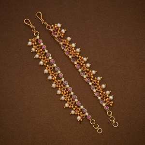 Pendientes de Plata Temple Matil 183353 con Borlas y Engaste de Bisel para Boda - Product Image 3