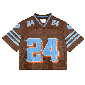 Camiseta de Fútbol Americano Personalizada Estilo Urbano Unisex |   Camiseta de malla transpirable estampada de talla grande, corte holgado, OEM ODM - Product Image 4