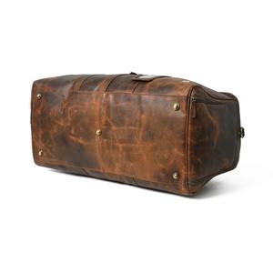 Bolsa de Viaje de Cuero Genuino Ecológica de Lujo, con Cierre Grande, Impermeable, con Asa Suave, Moderna, para Viajes al Aire Libre y Gimnasio - Product Image 5