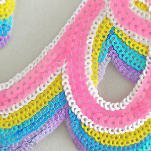 Fashion Letter Sequin PVC Iron-On <b>Patch</b> for Canvas Fabric Apparel Decoration - Product Image 6
