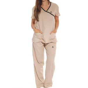 Conjunto de Uniforme Médico Moderno para Mujer, Tela Suave, Ajuste Cómodo, Material Elástico, Diseño Transpirable, Perfecto para Profesionales de la Salud - Product Image 1