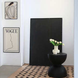 Vintage Black Oversized Window Style Antique Farmhouse <strong>Industrial</strong> <strong>Wall</strong> <strong>Mirror</strong> - Product Image 3