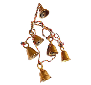 Énergie positive décor à la maison en laiton cloche carillons éoliens 6 cloches en relief pour la maison balcon jardin suspendu chaîne beau cadeau proches - Product Image 1