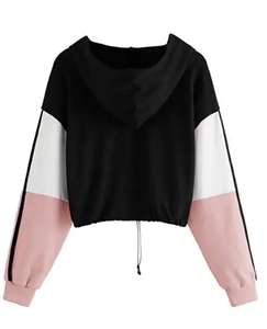 Nuevo estilo Crop Hoodie Diseño personalizado Mujeres Zip up Crop Hoodies French Terry Wholesale - Product Image 4