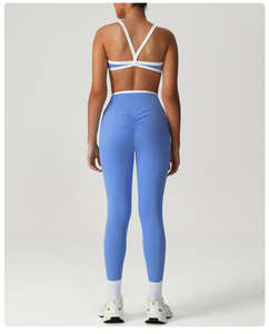 Ensemble de yoga et fitness pour femmes, vente en gros OEM, deux pièces respirantes en Spandex/Nylon, idéal pour le yoga, la gym et l'exercice - Product Image 6