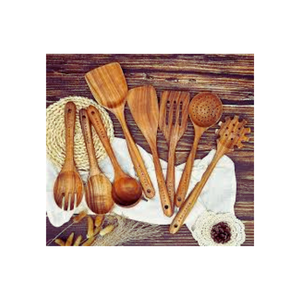 Juego de utensilios de cocina con logotipo personalizado de alta calidad, Material de madera hecho a mano, opciones OEM/ODM, fabricante de Vietnam - Product Image 4