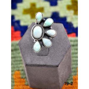 Southwest-Inspired Paloma Turquoise & Sterling Silver <b>Adjustable</b> <b>Ring</b> Fashionable Stainless Steel Jewelry Bezel Setting Gift - Product Image 1