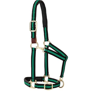 SAISHAS licou de cheval de selle anglais en nylon durable avec muserolle rembourrée et matériel personnalisé en cuir solide pour un usage quotidien - Product Image 1