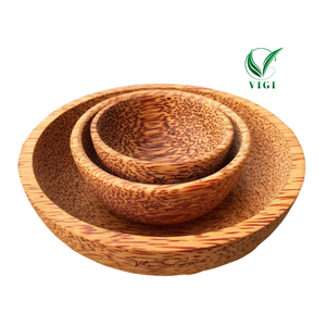 Auténtico cuenco de madera hecho de Coco para hogares ecológicos - Product Image 1