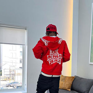 Pull en polaire thermique de haute qualité pour hommes LOGO personnalisé épaule tombante grande taille à capuche poids lourd vierge motif 3D Design - Product Image 6