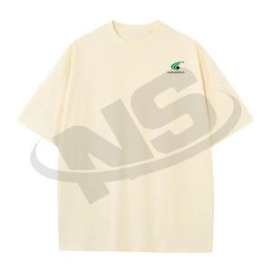 OEM ODM 100% T-shirt ample imprimé en coton pour hommes Streetwear mode en mélange de bambou lourd avec logo personnalisé - Product Image 2
