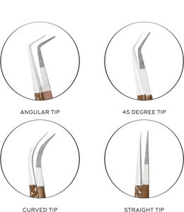 Vetus-Ensemble de pinces à cils et à sourcils coniques à 90 degrés en gros pour bébés avec pointe en fibre de 90 - Product Image 5