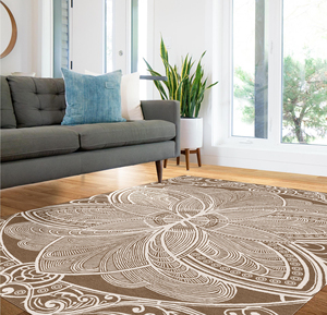 Alfombra de Oración de Lana Anudada a Mano de Alta Calidad, Estilo Persa, Ecológica, Antideslizante, Resistente al Fuego, Apta para Mascotas, Diseño Abstracto - Product Image 1