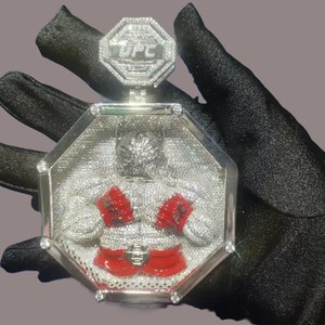 Personnalisé 925 Sterling Silver Baguette Taille Moissanite Diamant Pendentif Plaqué Or Hip Hop Fine Jewelry & Charms - Product Image 2