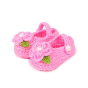 Chaussettes pour bébé en coton 100% faites à la main au crochet, motif décontracté, chaussures d'hiver pour bébé, chaussettes courtes - Product Image 2