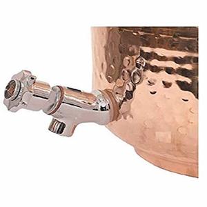 Soporte brillante diseño martillado 5 litros olla de agua beneficio de la salud dispensador de agua cobre Drinkware dispensador de agua - Product Image 5