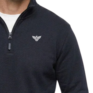 Mens Quarter Zip Sweatshirt <b>Mock</b> <b>Neck</b> Pullover Long Sleeve Fleece Sweatshirt Casual Winter Warm Regular Fit Half Zip <b>Top</b> - Product Image 3