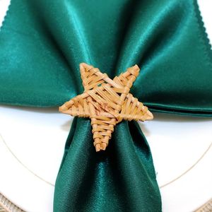 Rond de serviette en rotin fait à la main anneaux de serviette en osier anneaux de serviette en paille pour la décoration de table mariage de noël du Vietnam - Product Image 4