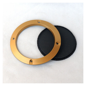 穴あきイエローメタルスピーカーカバー234インチスピーカーグリルオーディオアクセサリー - Product Image 2