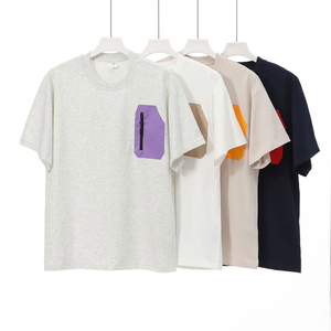 Camiseta blanca y negra con estampado de verano de nuevo estilo más vendida, camisetas tejidas de cuello redondo para hombre al por mayor - Product Image 4