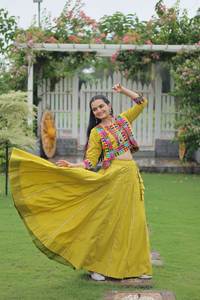 Navratri lehenga choli ชุดพิเศษ navratri chaniya choli อินเดียสำหรับผู้หญิงสวมแบบดั้งเดิม lehenga choli เจ้าสาวผ้าฝ้ายบริสุทธิ์ lehenga - Product Image 2