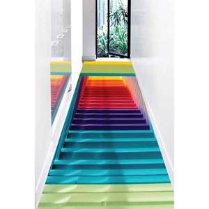 Colorful 3D Effect <b>Rug</b>: Modern Hypnotic Non-Slip Carpet,<b>Chenille</b> <b>Rug</b> - Product Image 5
