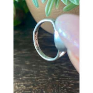 Navajo Handmade <b>Blue</b> <b>Opal</b> Sterling Silver <b>Ring</b> Size 6.5 Vintage Style - Product Image 5