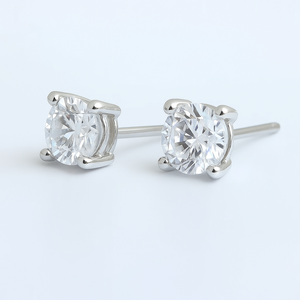 ต่างหูเงินแท้โรแมนติก 2 ชิ้น ประดับเพชร CZ สีขาว ตัวเรือนชุบโรเดียม เหมาะสำหรับงานหมั้น งานแต่งงาน งานเลี้ยงฉลองครบรอบ ของขวัญ - Product Image 4