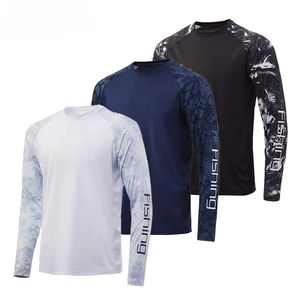 Venta al por mayor de camisas de pesca de manga larga con capucha personalizada sublimación UPF 50 de secado rápido al aire libre protección UV poliéster ropa de pesca - Product Image 4