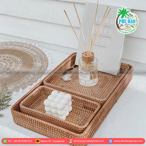 PRODUIT SUPÉRIEUR 100% Plateau en rotin fait à la main du Viet Nam naturel pour le stockage des aliments Organisation de la maison et accessoires de cuisine - Product Image 5