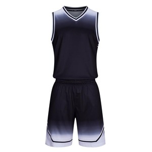 Ensemble d'uniformes de basket-ball Uniformes de basket-ball vierges noirs et jaunes pour garçons et hommes - Product Image 2