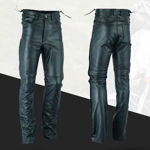 Pantalones de moto ajustados ligeros Pantalones de moto de cuero genuino Pantalones de moto hechos a medida - Product Image 2