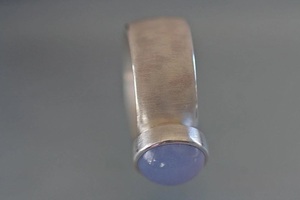 Anillo de Calcedonia azul de Plata de Ley 925, anillo hecho a mano de agua con piedras preciosas delicadas, anillo elegante para el dedo del pie, regalo para ella - Product Image 5