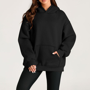 Sudadera con capucha de manga larga con logotipo estampado de alta calidad para mujer, sudadera de lana de algodón, sudaderas con capucha de gran tamaño, ropa de calle de punto para mujer - Product Image 4