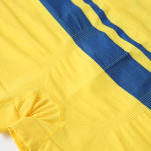 Boxers tricotés pour hommes jaune et bleu, taille mi-haute, sans coutures, en spandex, séchage rapide, lot de 6, lavables en machine - Product Image 5