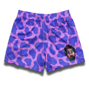 กางเกงขาสั้นกีฬาผ้าโพลีเอสเตอร์100% พิมพ์ลายสไตล์สตรีทตาข่ายระบายอากาศได้ดีดีไซน์แบบซับลิเมชันเต็มรูปแบบ - Product Image 1