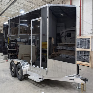 Remolque de Carga Cerrado de Aluminio 7x14, 2025, 7000 GVWR, Eje Tándem, Remolque Utilitario con Puerta de Rampa en V, en Venta - Product Image 6