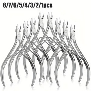 Kit professionnel de soins des ongles avec coupe-ongles en acier inoxydable, ciseaux et exfoliant, lame tranchante - Product Image 2