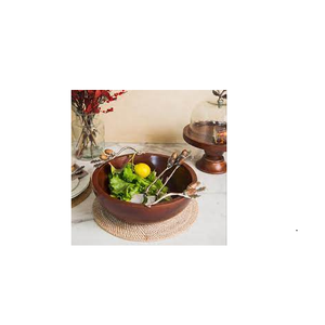 Bol en bois avec poignée en laiton Restaurant & Cuisine Servir des aliments décorés pour taille personnalisée prix pas cher - Product Image 3