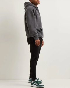 Custom Heavyweight <b>Men</b> Oversized Hoodie Manufacture Wholesale Luxury Heavy Oversized Cotton 100% 500gsm French Terry Hoodie - Product Image 4