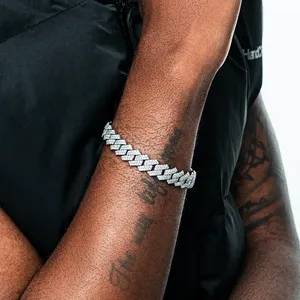 Pulsera de Tenis con Dijes de Diamantes de Imitación y Baño de Oro - Estilo Hip Hop, Regalo, Suministro al por Mayor - Product Image 4