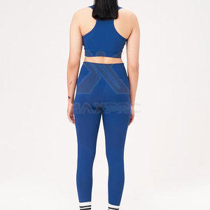 Ensemble de yoga pour femmes de haute qualité, personnalisable, avec taille élastique sur le devant, respirant, résistant, ensemble 2 pièces - Product Image 2
