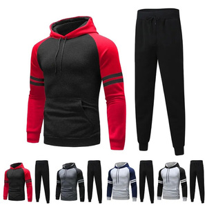 Ensemble 2 pièces d'hiver grande taille avec sweat à capuche et pantalon de survêtement contrastants, design personnalisé OEM, en coton, pour le sport et l'entraînement - Product Image 6
